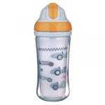 Canpol babies Чаша със силиконова сламка Canpol - Cars, 260 ml (74/053C)