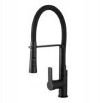 Gamma Konyhai Csaptelep Kihúzható Kifolyócsővel Vegas Fekete (BVsK-bk)