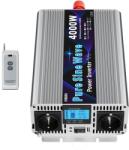 Houli Power Inverter invertor de tensiune de la 12V la 220V, 2000W/4000W, undă sinusoidală pură, 50Hz (HPFSC0020U)