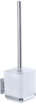 WENKO 22695100-WC WC-kefe VACUUM-LOC QUADRO ED 9, 5x37 cm ezüst/fényes króm/átlátszó 22695100 (WE0576)