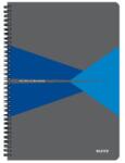 Leitz Caiet, A4, liniat, 90 de coli, copertă cartonată laminată, LEITZ „Office, gri-albastru