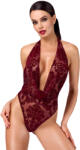 Noir Handmade F386 Kink Royal Cascade Bodysuit Burgundy XXXL
