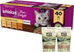 Whiskas WHISKAS Adult tasak 40 x 85g Poultry Treats - nedves eledel felnőtt macskáknak zselében (darabokban: csirke, pulyka, baromfi, kacsa) + WILD FARM 2x50g macskaeledel mix