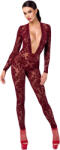 Noir Handmade F382 Kink Royal Catsuit Burgundy S