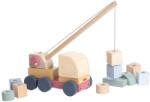 Cubika Pastel Camion Macara cu Magnet - Puzzle din Lemn 14 Piese (1-15917)