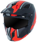 MT Helmets MX_SF-163112 Mt Streetfighter Sv Twin Matt / Próbás Sisak S Méretben - Piros, Fekete