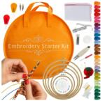 Maaleo 207 részes hímzőkészlet - 100 féle poliészter fonal, bambusz keretek (00025724)