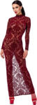 Noir Handmade F383 Kink Royal Gown Long Dress Burgundy XXXL
