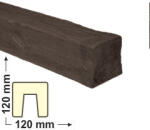 Elite Decor DecoWood Mahagóni-120 Modern poliuretán gerenda - 3 méteres (ED 106) (Beam Modern ED 106 (3 m) classic dark 12х12)