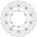 Moto Master MX_MMAST-17102532 Fék Tárcsa úszó Flame Supermoto Verseny 320mm Ktm / Husqvarna - Fekete