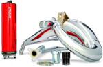 Voca Racing VCR-RD38192/RE Voca Cross 50/70ccm-es Krómozott Kipufogó Dobbal - Aprilia Rx, Sx, Derbi Senda - Piros