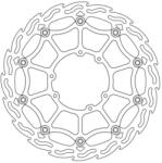 Moto Master MX_MMAST-17110696 Első úszó Féktárcsa Flame Street 320mm Cr / Crf