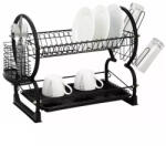 Kinghoff multifunkciós edényszárító matt fekete (KH-1500)