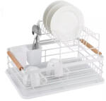 Kinghoff 2 szintes edényszárító 42 x 32 cm - fehér (KH-1798)