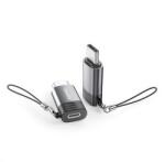 Awei A12 adapter lightning aljzat - Type-C, OTG, VILÁGOSSZÜRKE (A12)