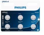 Philips CR2032P6/01B GOMBELEM LÍTIUM 3.0V 6-BLISZTER (20.0 x 3.2) (CR2032P6/01B)