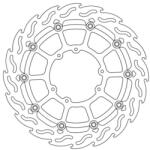 Moto Master MX_MMAST-17102534 Lebegő Féktárcsa Flame Supermoto 320mm Cr/crf - Fekete