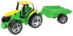 LENA Óriás traktor utánfutóval - zöld, 94 cm Ajánlott 3-6 éves korig fiúknak [Cikkszám 86215]