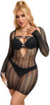 Subblime 952464 - rochie mini din plasă cu fundiță (negru) - S-L (8435565952464)