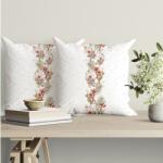 Lenjerii Deosebite Fata de perna Craciun bumbac 45x45cm cu crengute decorative, Tisa