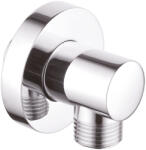 Invena Sarokcsatlakozó zuhanycsőhöz, kerek, 1/2" , króm (SC-P1-038-G)