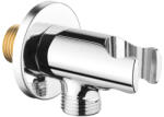 Invena Sarokcsatlakozó zuhanytartóval zuhanycsőhöz, kerek, 1/2" , króm (SC-P1-002-O)