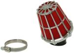 Malossi M. 047593K E5 Racing 38mm Légszűrő, Króm Légszűrőráccsal - Piros