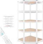  Sarok salgó polc, 5 szintes 180x70x30-30cm, fehér