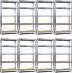  8 db Salgó polc, 5 szintes 180x90x40cm, horganyzott