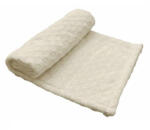  Wellsoft, nyomott mintás babatakaró 70*90 cm - ecrü