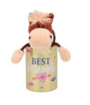  Top model Kicsi ló plüss kulcstartó fém hengerben sötét barna best friends (150468) (150468-1)