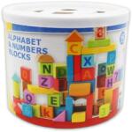  Építőkocka ABC és számok fa szett 60 db-os Woody (120828) (120828)