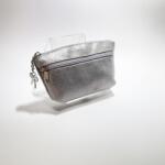 Amnisu ezüst kettő cipzáras bőr kulcstartó b1004