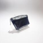 Amnisu szürke / mintás kettő cipzáras bőr kulcstartó b8001