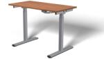 Liftor Entry, 110x60x2, 5 cm, Természetes dijoni dió/Szürke, állítható magasságú asztal