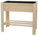 AtmoWood Emelt fa virágláda polccal 80 x 34 cm - fenyő (ZE1_70X80X34_W_N0K1)