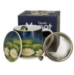 Duo Gift Monet porcelán öblös bögre fémszűrővel - 430 ml - Vízililiom (IMO-DG-60324)