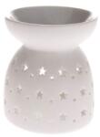 Dakls Kerámia párologtató csillagokkal - 9x7, 7 cm - fehér (IMO-CHH-JON4125)