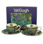 Duo Gift Van Gogh Íriszek porcelán espresso kávéscsésze aljjal 110 ml - 2 személyes - díszdobozos (IMO-DG-57713)