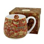 Duo Gift William Morris porcelán öblös bögre - 430 ml - Strawberry Thief Red (IMO-DG-28652)