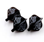 Condor Darts Accessories Darts toll Cuesoul TERO AK4, fekete virág mintás, Standard toll