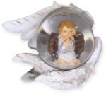  Angyalszárnyak - dekoratív karácsonyi hógömb angyallal 8 cm (1197541)