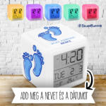 Time4Gift Egyedi Nevekkel - Fiús lábnyom ébresztő óra