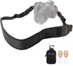 K&F Concept lapos neoprén nyakpánt gyorskioldó csattal, 6 x 109-133cm, akkumulátor tartóval, fekete