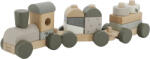Label Label Label -Label Fa játékvonat építőelemekkel - Oliva színben