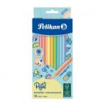 Pelikan 12 db-os színes ceruza készlet - pasztell (00701143)