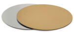 Decora Set 12 Platouri Tort Rotund 2 Fete, Auriu Argintiu, O 13 x H 0.15 cm (932522) Tava