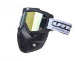 Unit Ochelari motocross atv enduro Unit, model masca, culoare rama negru, lentila oglinda aurie (AB361016B) - mxenduro