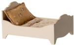 Maileg Accesorii pentru casuta de papusi - Pat din lemn - OFF WHITE - Maileg