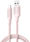 XO NB265 USB-A - Type-C kábel 3A 1m - rózsaszín